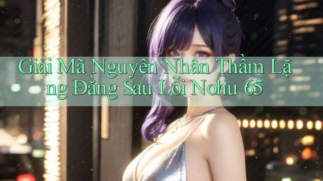 Giải Mã Nguyên Nhân Thầm Lặng Đằng Sau Lỗi Nohu 65
